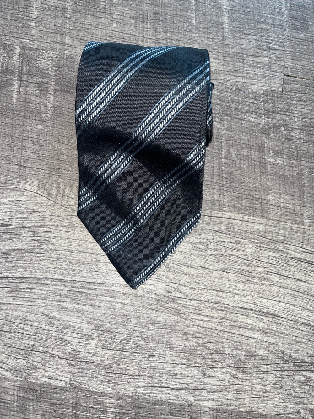 Corneliani Grey Diagonal Stripe Men's Tie